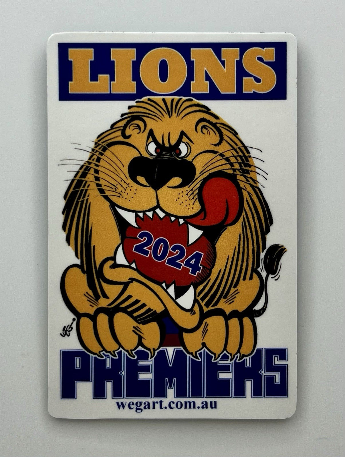 2024 & 2025 WEG WegArt Premiers Fridge Magnets Brisbane Lions