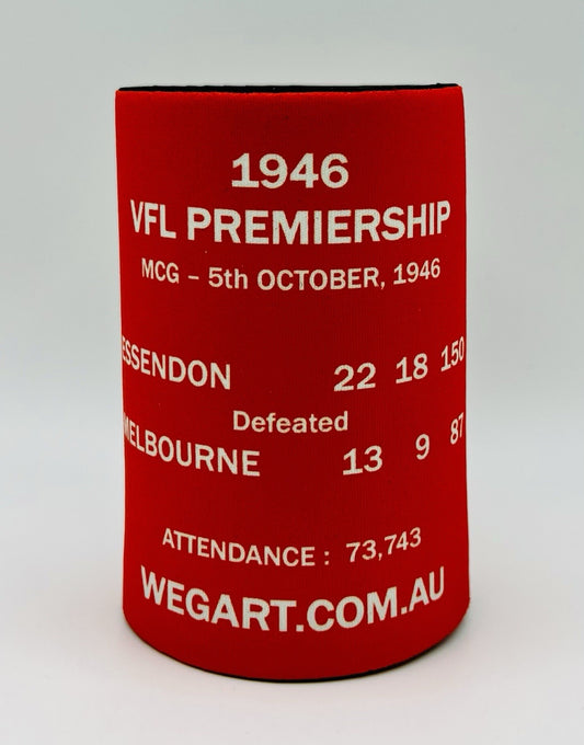 WegArt WEG Premiers Stubby Holder Can Cooler - Essendon Bombers 1946