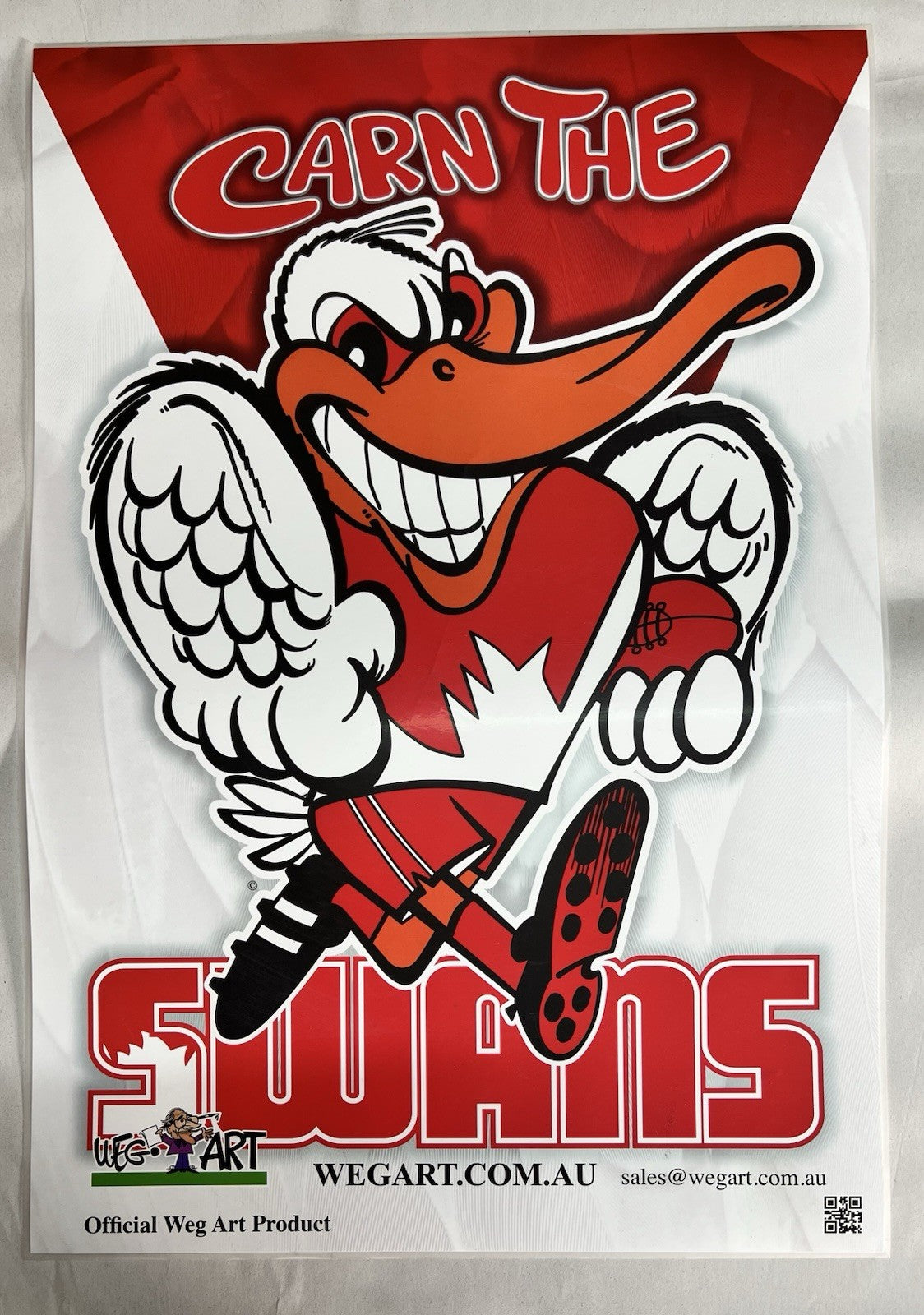 “Carn The Swans” Sydney Swans Supporter Poster - Laminated