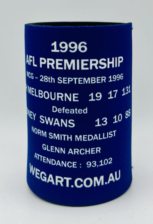 WegArt WEG Premiers Stubby Holder Can Cooler - North Melbourne Kangaroos 1996