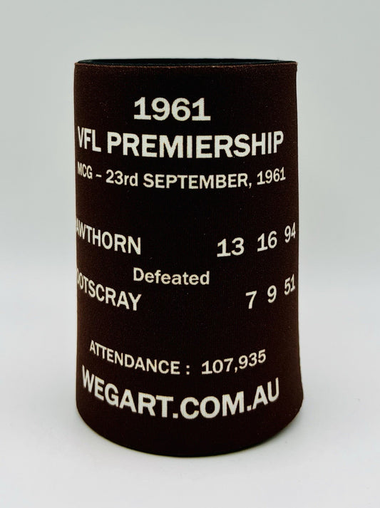 WegArt WEG Premiers Stubby Holder Can Cooler - Hawthorn Hawks 1961