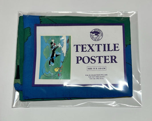 Vintage Tweety & Sylvester Loony Tunes Textile Poster