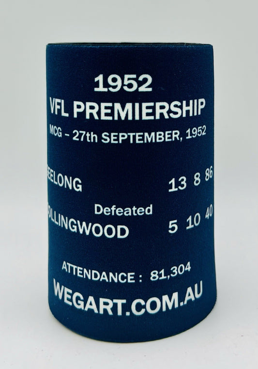 WegArt WEG Premiers Stubby Holder Can Cooler - Geelong Cats 1952