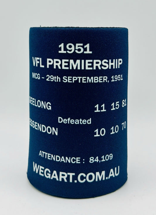 WegArt WEG Premiers Stubby Holder Can Cooler - Geelong Cats 1951