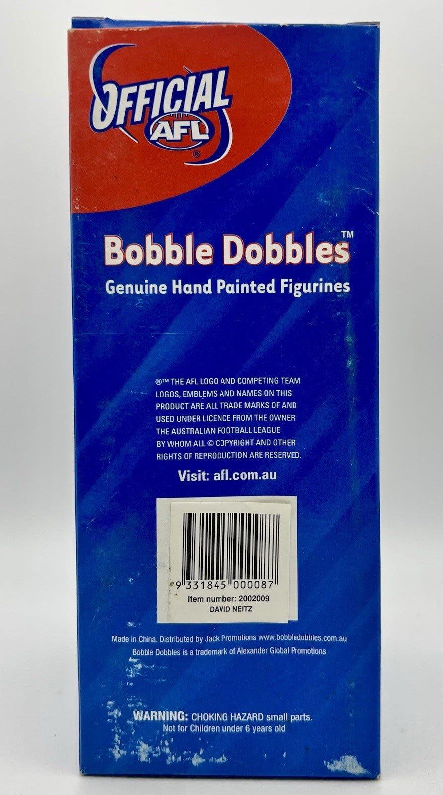 2002 AFL Bobble Dobbles Bobblehead - Melbourne Demons David Neitz