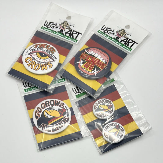 WegArt “Go Crows” Button Badge Adelaide Crows