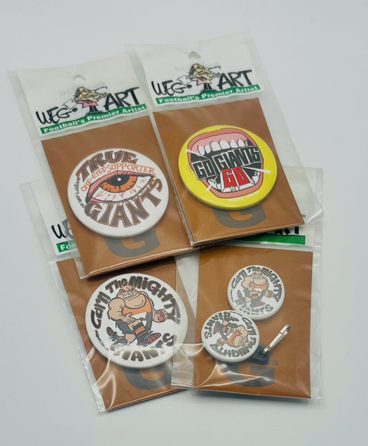 WegArt “Carn The Mighty Giants” Button Badge Greater Western Sydney Giants GWS