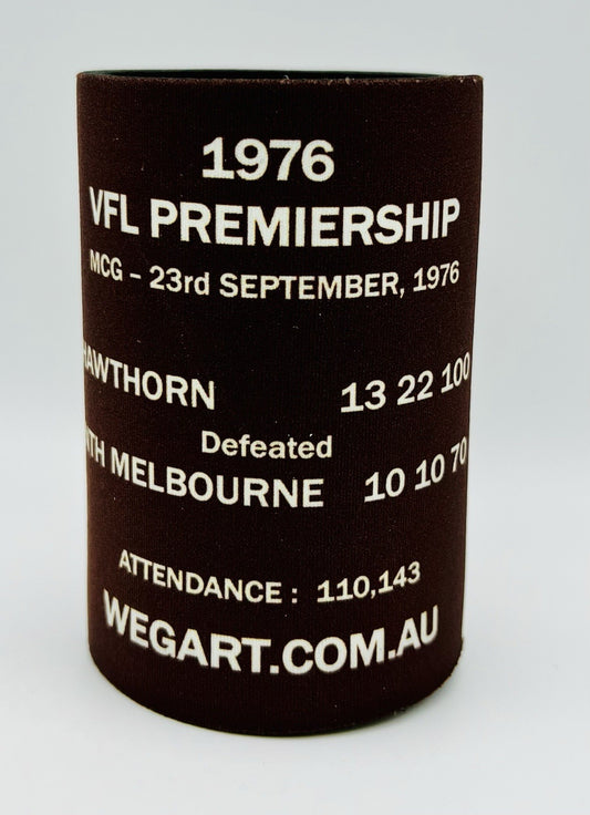 WegArt WEG Premiers Stubby Holder Can Cooler - Hawthorn Hawks 1976