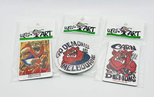 WEG WegArt Fridge Magnet - Melbourne Demons Round Magnet
