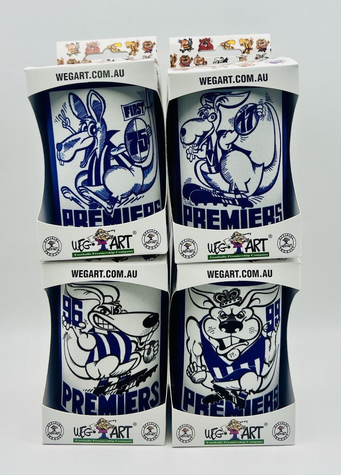 WegArt WEG Premiers Stubby Holder Can Cooler - North Melbourne Kangaroos 1977