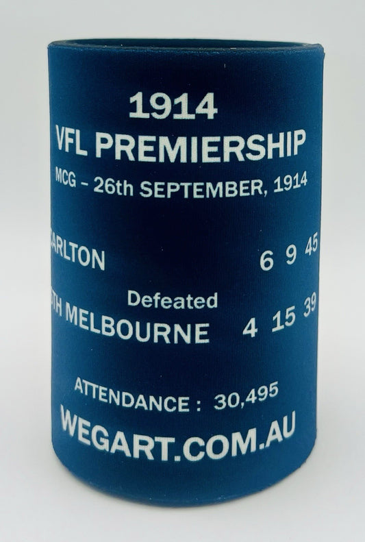 WegArt WEG Premiers Stubby Holder Can Cooler - Carlton Blues 1914