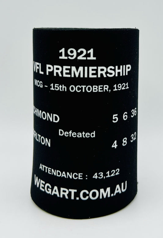 WegArt WEG Premiers Stubby Holder Can Cooler - Richmond Tigers 1921