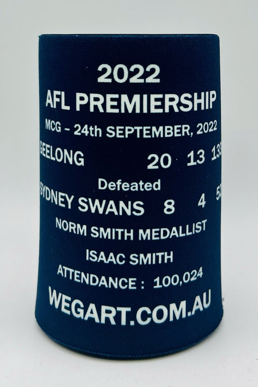 WegArt WEG Premiers Stubby Holder Can Cooler - Geelong Cats 2022