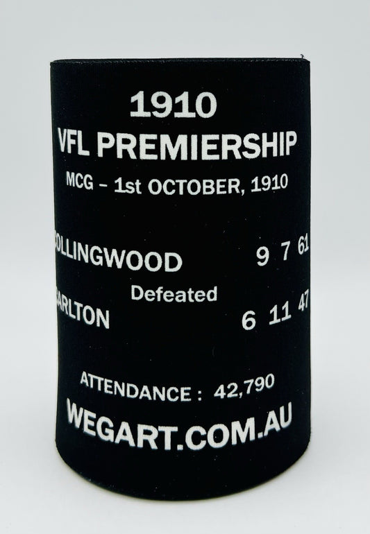 WegArt WEG Premiers Stubby Holder Can Cooler - Collingwood Magpies 1910