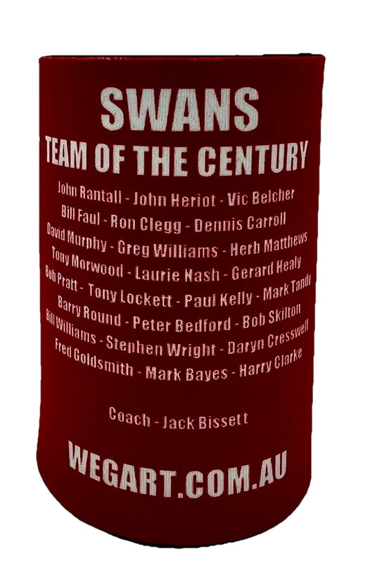 WegArt Stubby Holder Can Cooler - Sydney Swans “Carn The Swans”