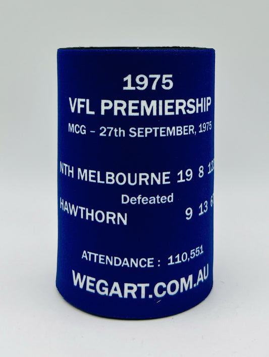 WegArt WEG Premiers Stubby Holder Can Cooler - North Melbourne Kangaroos 1975