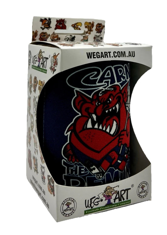 WegArt Stubby Holder Can Cooler - Melbourne Demons “Carn The Demons”
