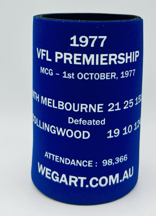 WegArt WEG Premiers Stubby Holder Can Cooler - North Melbourne Kangaroos 1977