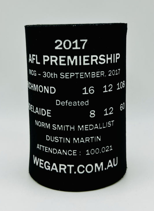 WegArt WEG Premiers Stubby Holder Can Cooler - Richmond Tigers 2017