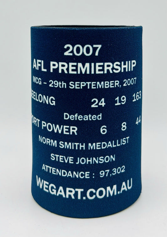 WegArt WEG Premiers Stubby Holder Can Cooler - Geelong Cats 2007