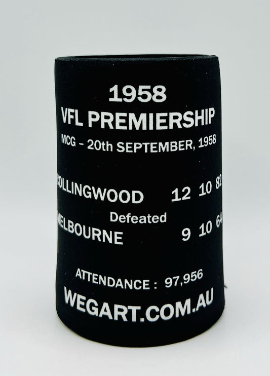 WegArt WEG Premiers Stubby Holder Can Cooler - Collingwood Magpies 1958