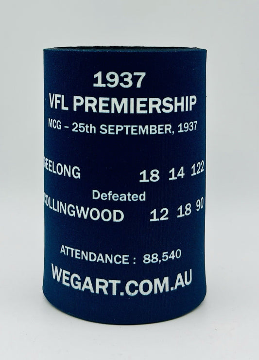 WegArt WEG Premiers Stubby Holder Can Cooler - Geelong Cats 1937