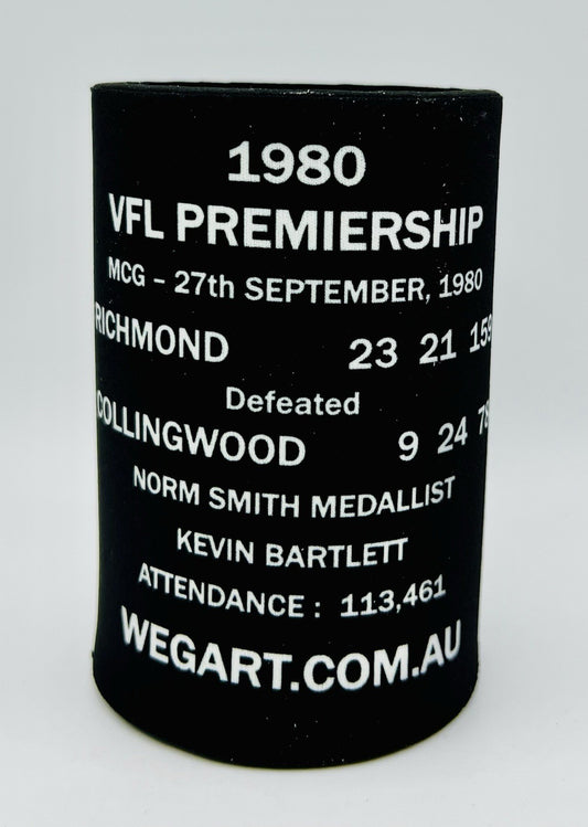 WegArt WEG Premiers Stubby Holder Can Cooler - Richmond Tigers 1980