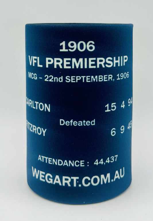 WegArt WEG Premiers Stubby Holder Can Cooler - Carlton Blues 1906