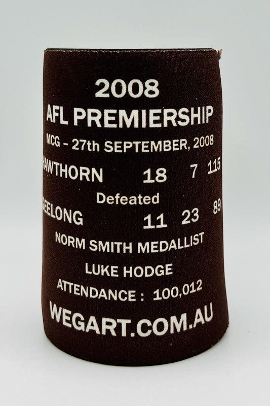 WegArt WEG Premiers Stubby Holder Can Cooler - Hawthorn Hawks 2008