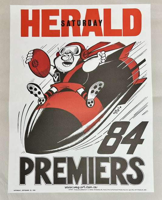 1984 & 1985 Essendon Bombers WEG Premiers Posters - REPRINTS