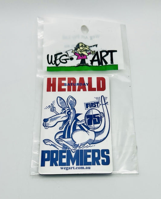 WEG WegArt Full Set Of 6 Premiers & Supporters Fridge Magnets - Kangaroos