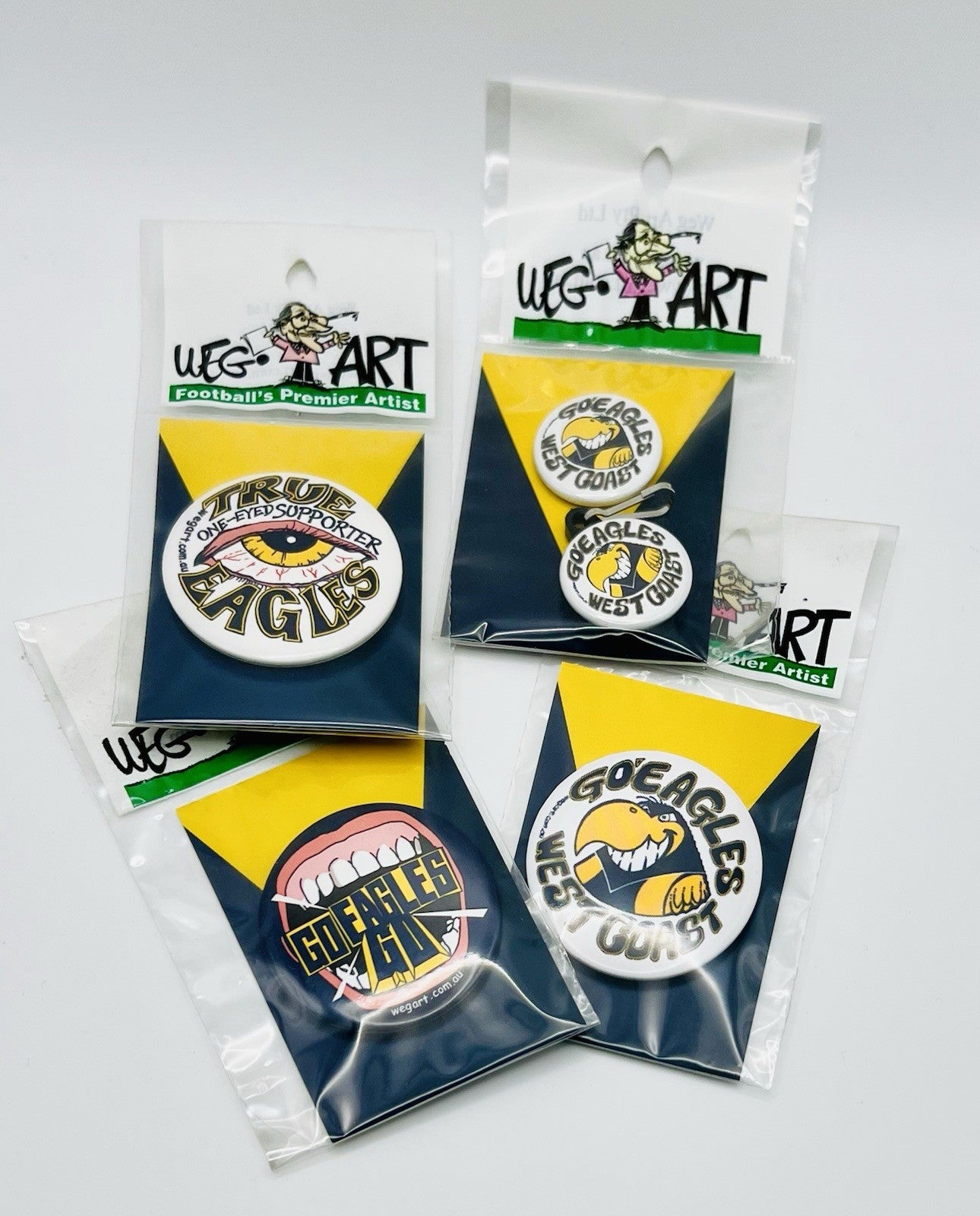 WegArt “Go Eagles” Button Badge West Coast Eagles