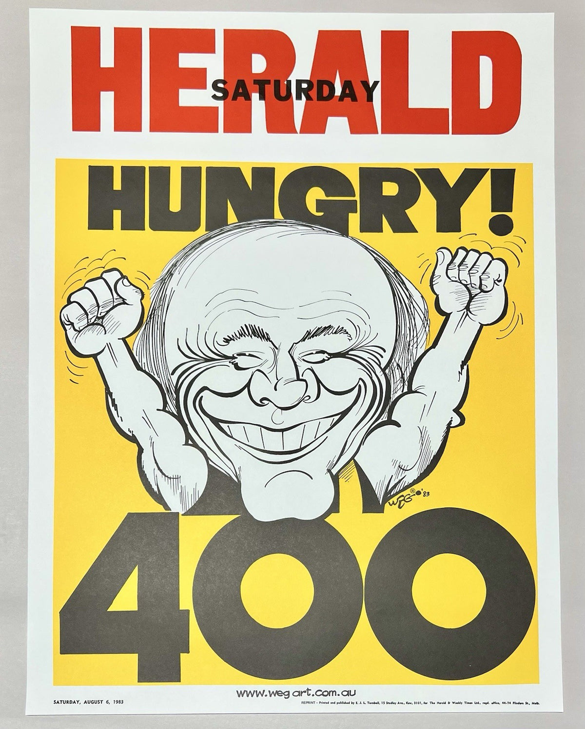WEG WegArt Kevin Bartlett Hungry 400 Poster - REPRINT
