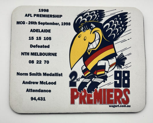 WegArt mouse pad / mouse mat - Adelaide Crows 1998 X2 - CLEARANCE ITEM