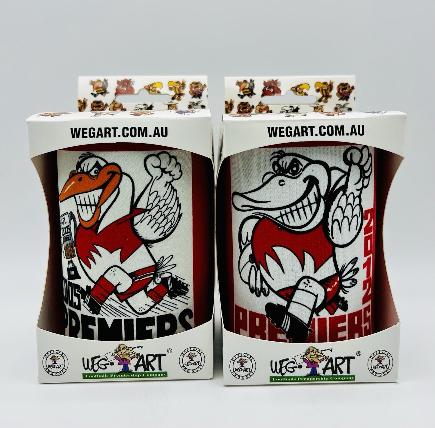 WegArt WEG Premiers Stubby Holder Can Cooler - Sydney Swans 2005
