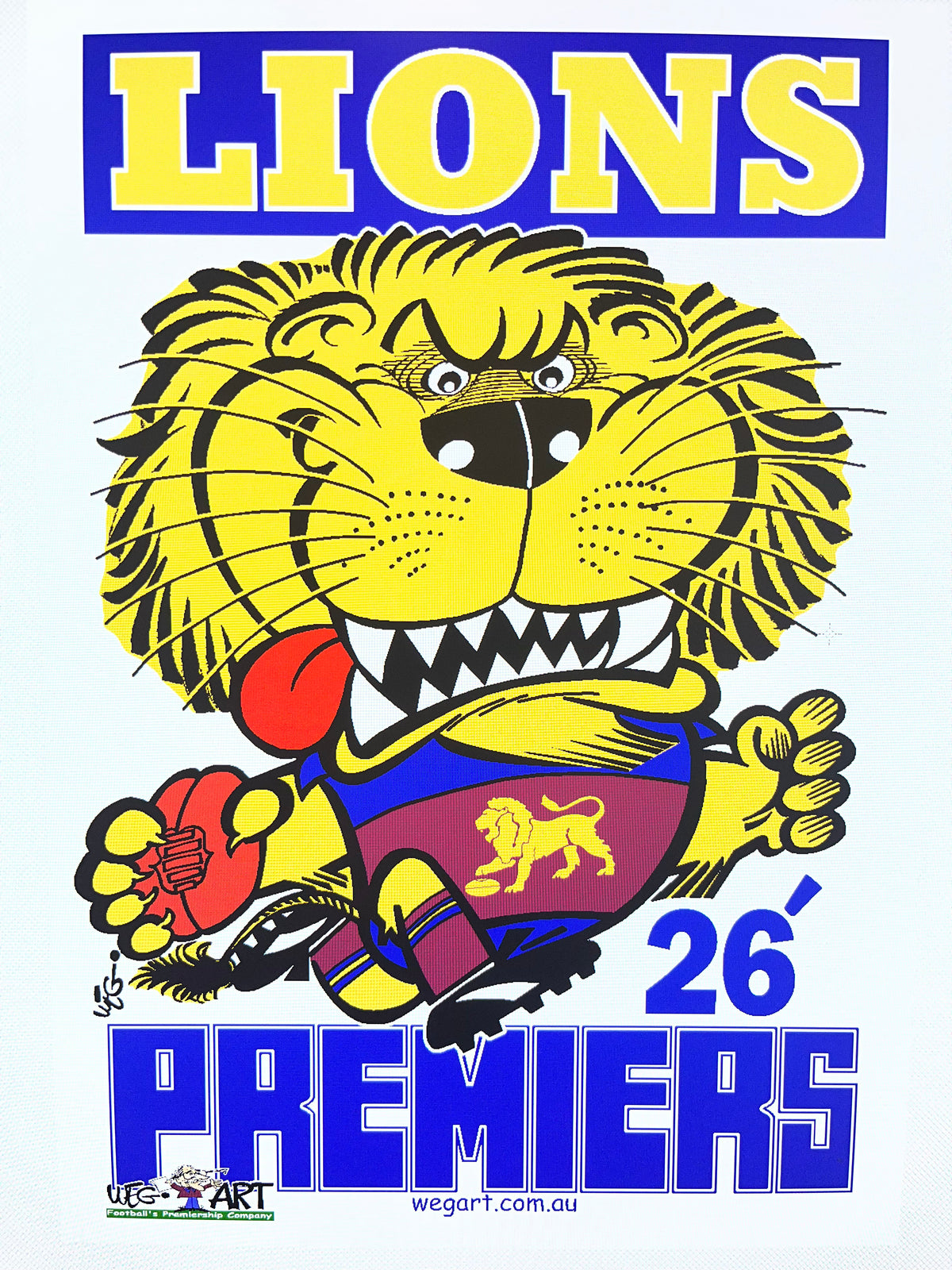 2026 WegArt WEG Premiers Poster - Brisbane Lions