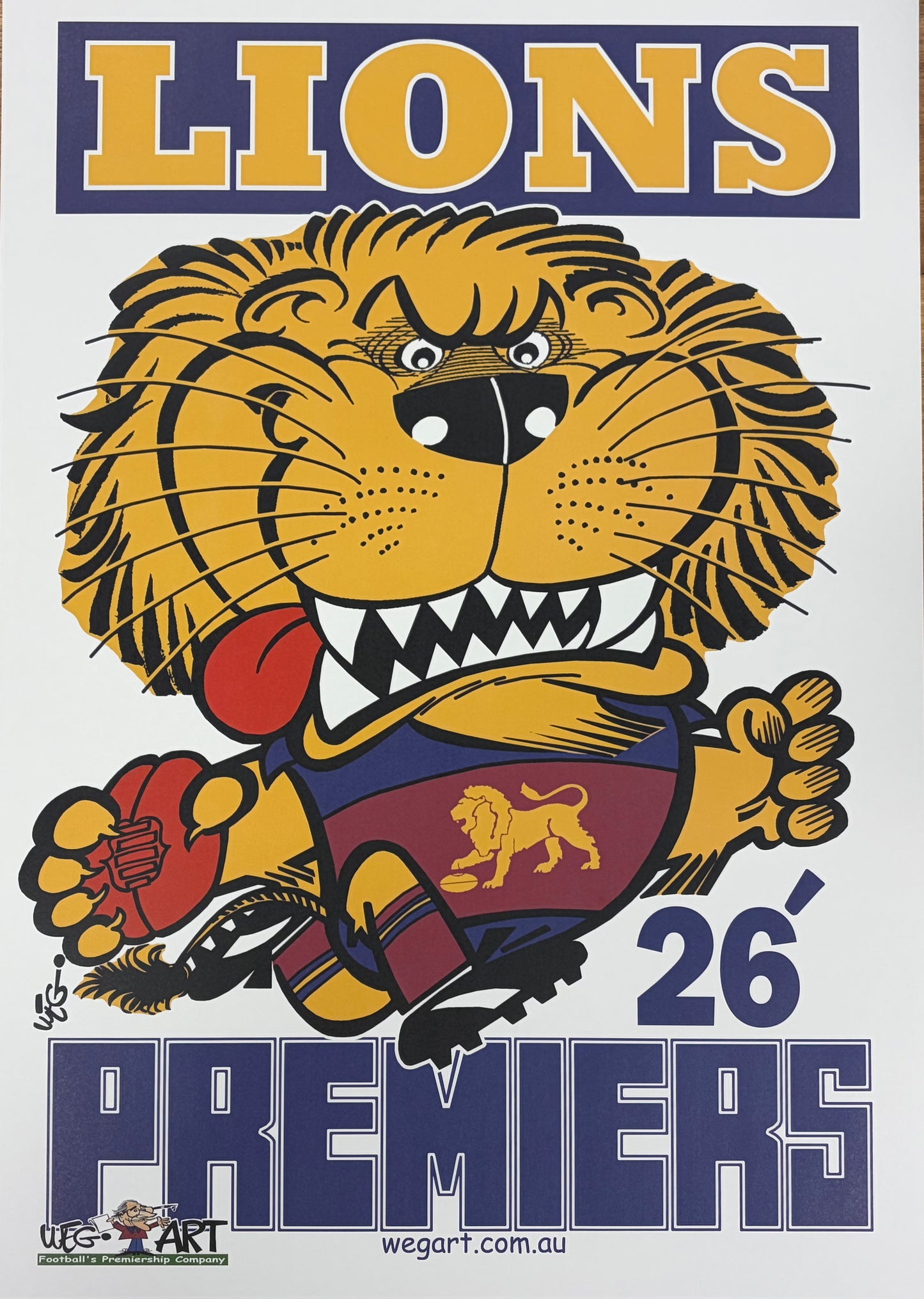 2026 WegArt WEG Premiers Poster - Brisbane Lions