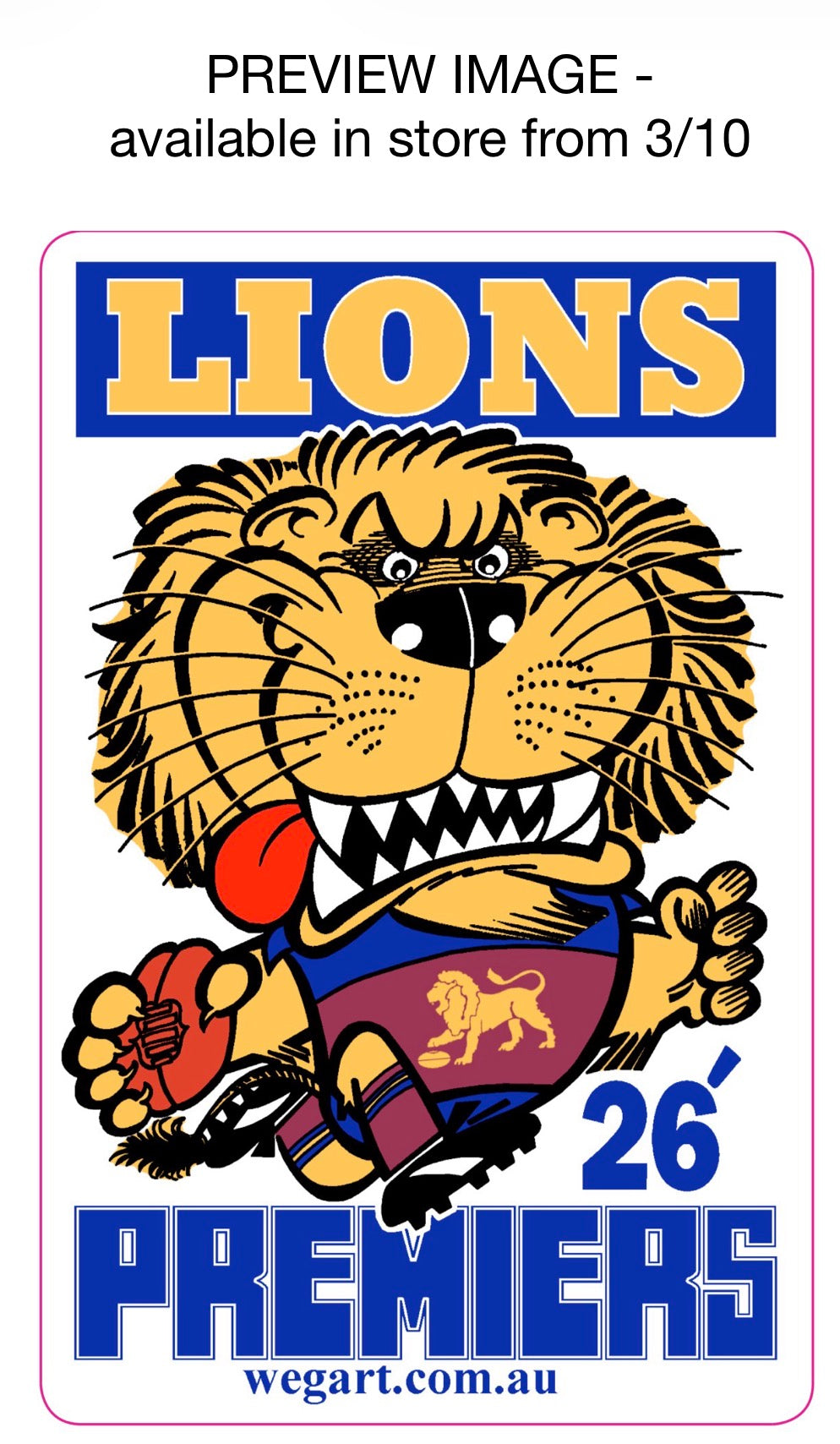2026 Brisbane Lions Premiers Magnet