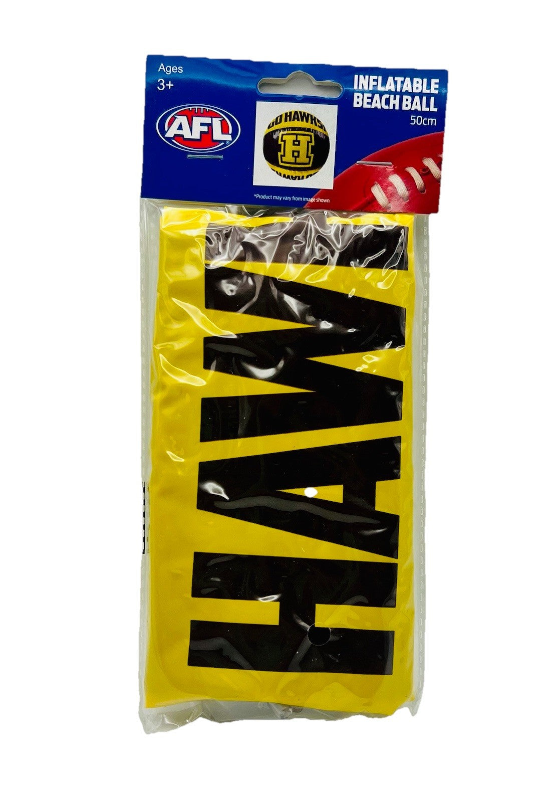 AFL Hawthorn Hawks Football Club 50cm Inflatable Beach Ball