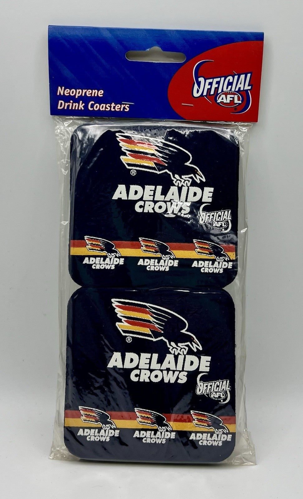 Vintage AFL Neoprene Drink Coasters Set Of Four - Adelaide Crows