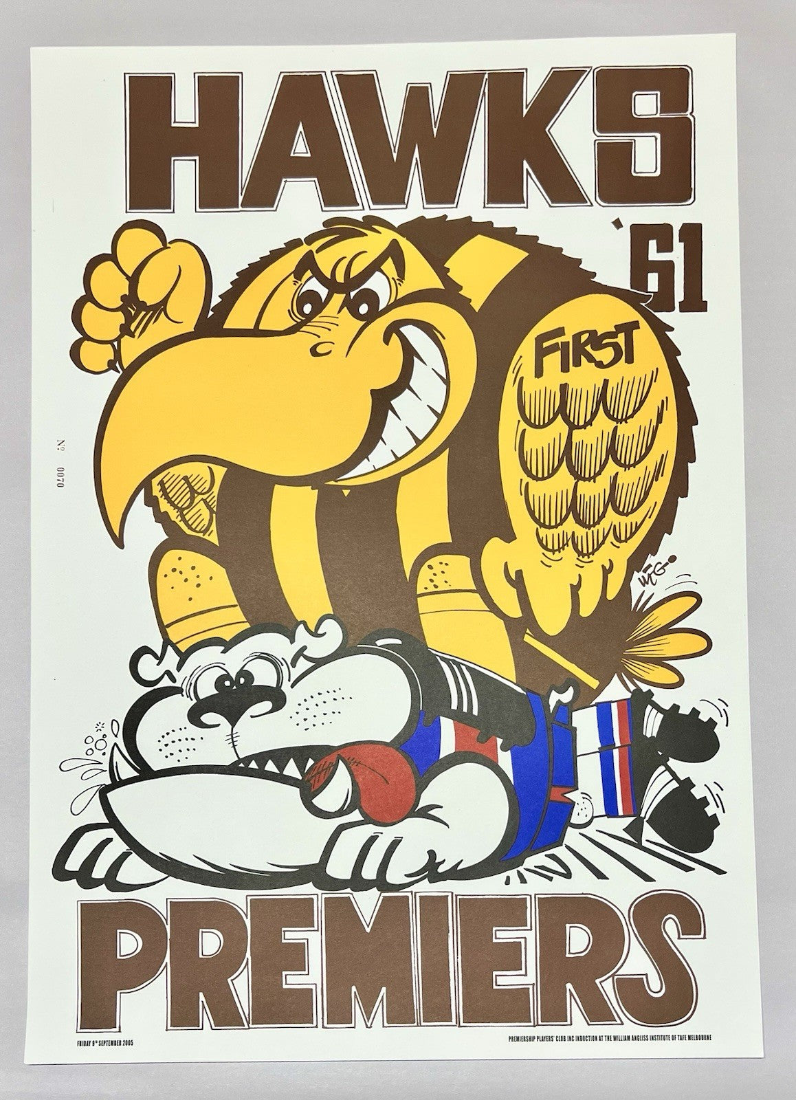 1961 Hawthorn Hawks WEG Premiers Limited Edition Clash Poster #0070