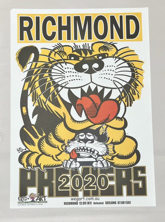 WEG WegArt Clash Posters Richmond Tigers 8 Poster Set