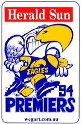 West Coast Eagles 1994 WEG Fridge Magnet FREE POST WITHIN AUSTRA