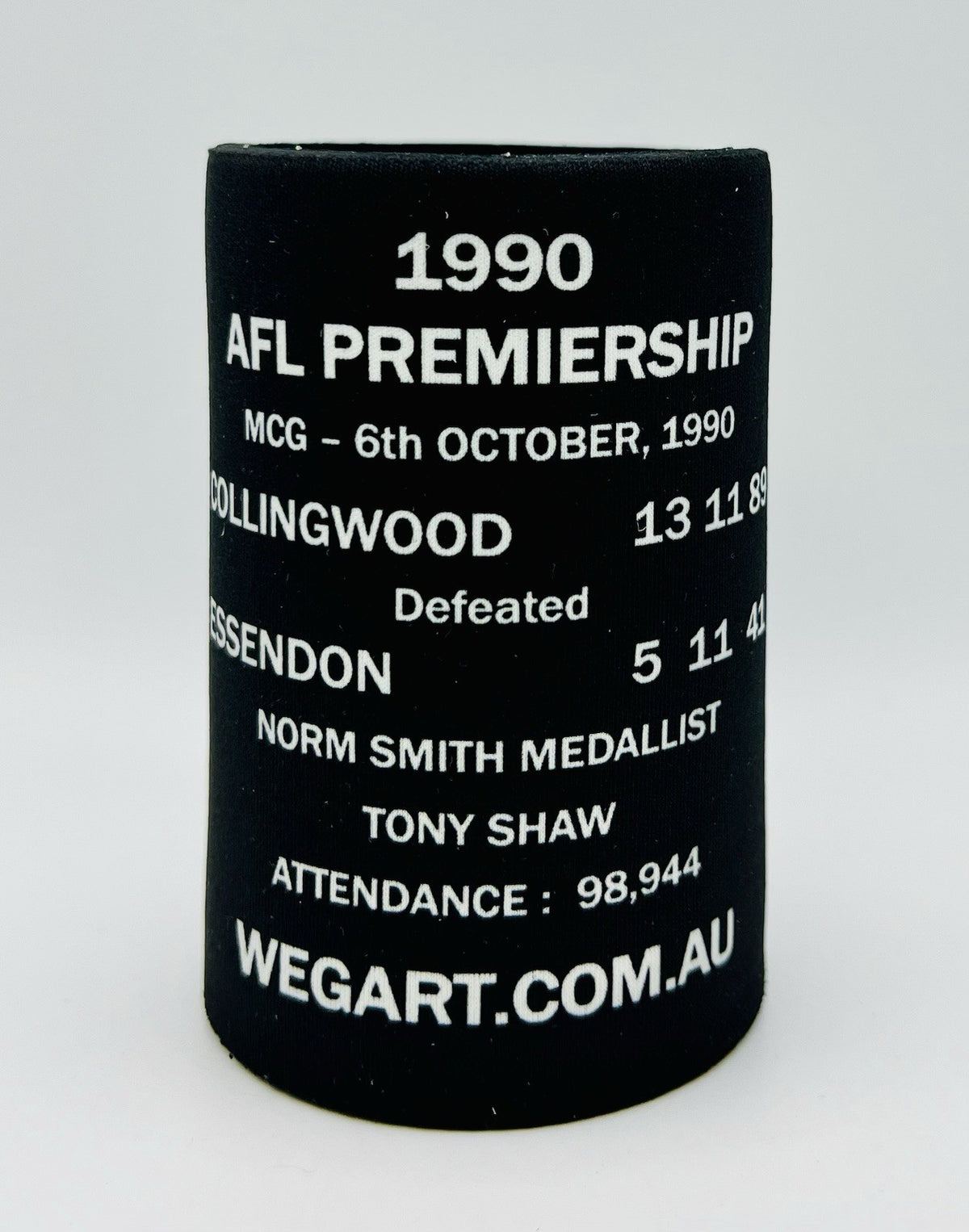 WegArt WEG Premiers Stubby Holder Can Cooler - Collingwood Magpies 1990