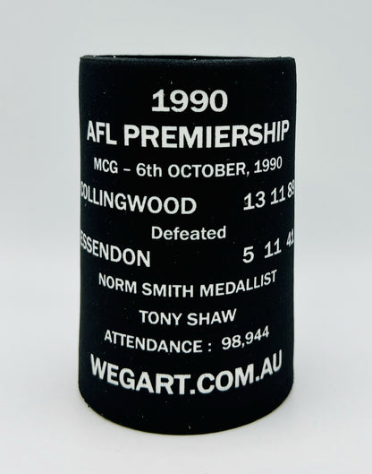WegArt WEG Premiers Stubby Holder Can Cooler - Collingwood Magpies 1990
