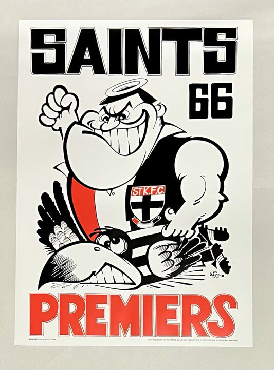 WegArt WEG St Kilda Saints 1966 Premiership Players Commemorative Poster