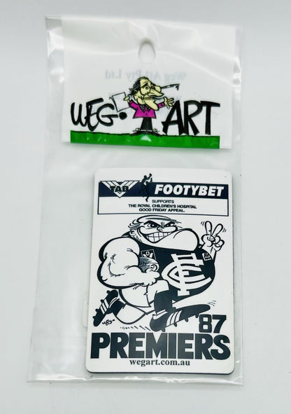 WEG WegArt Premiers Fridge Magnet - Carlton Blues 1987