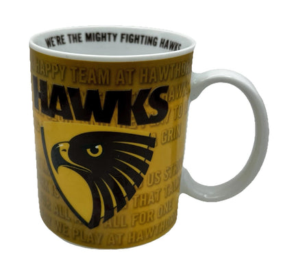 AFL Coffee Mug Hawthorn Hawks Theme Song