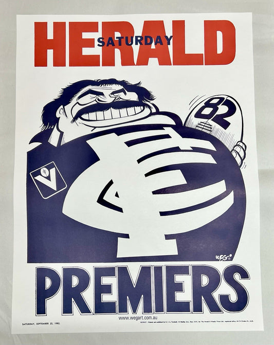 1982 Carlton Blues WEG Premiers Poster - REPRINT