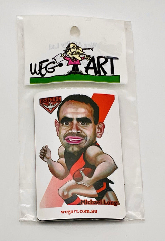 WEG WegArt Fridge Magnet - Essendon Bombers Player Image Michael Long
